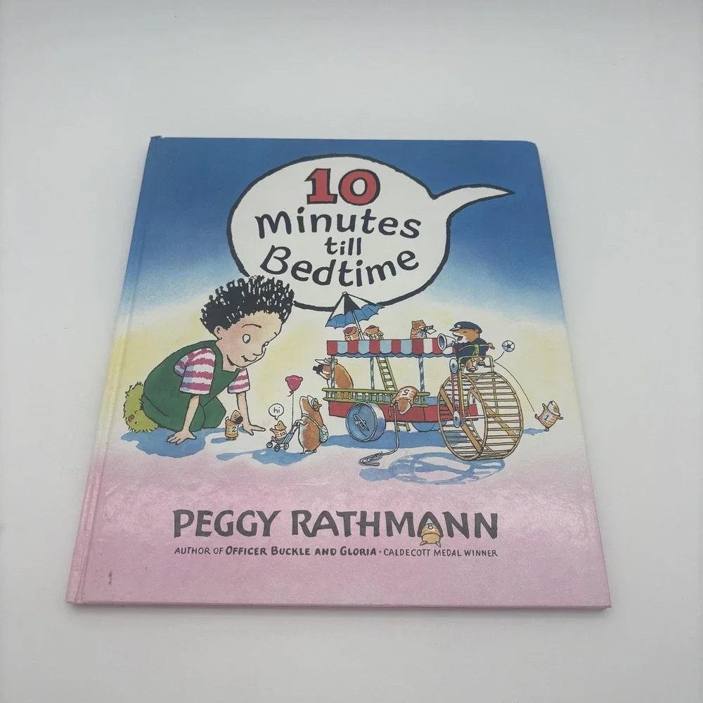 Vintage 10 Minutes Till Bedtime Peggy‎ Rathmann Putnam Blue HC Kids Picture Book
